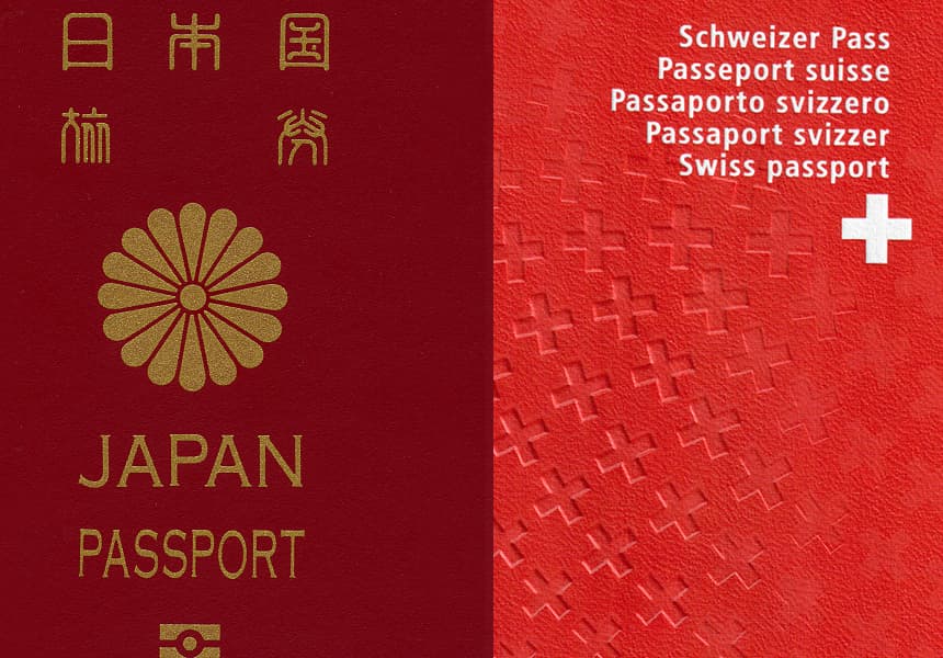 日本とスイスのパスポート